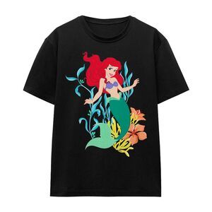 The Little Mermaid Unisex Adult Ariel Kelp T-Shirt / Black